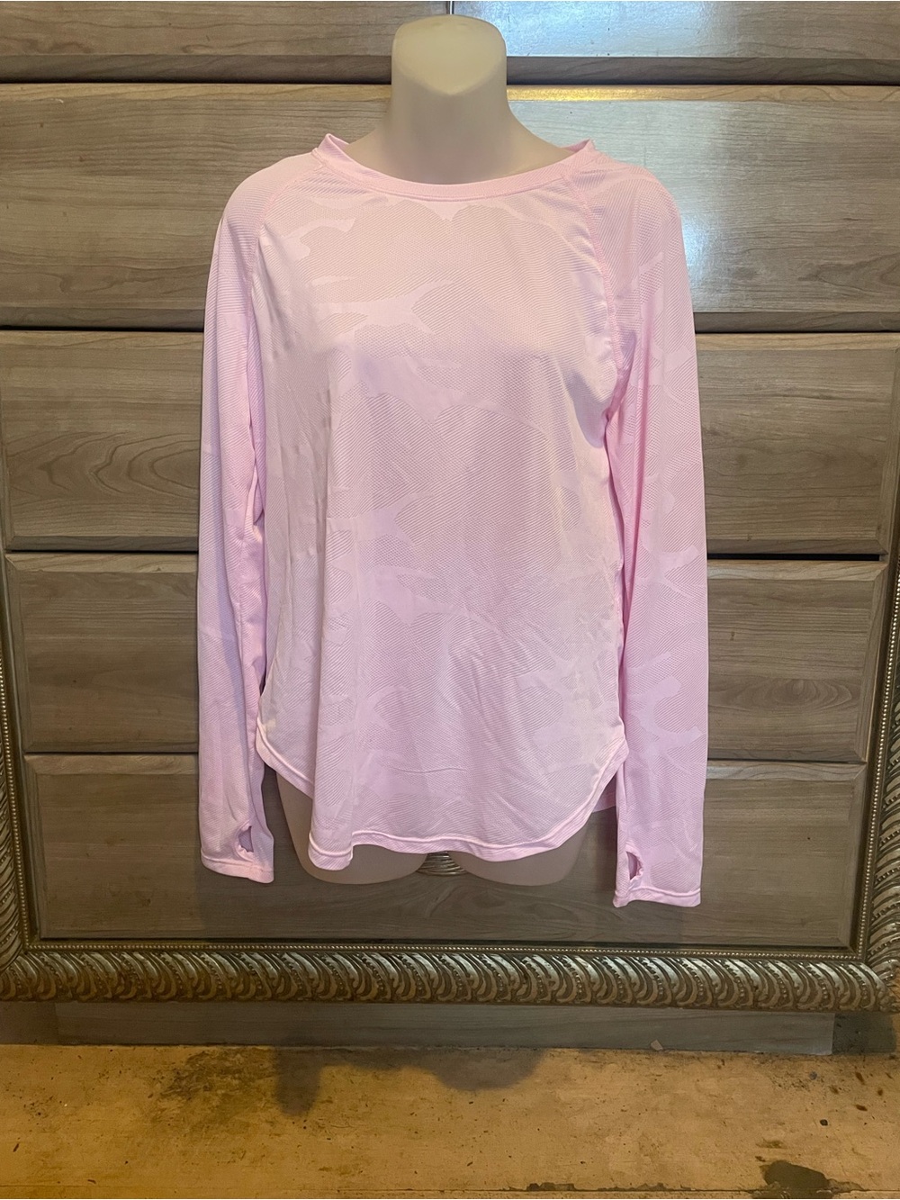 Light Pink Long-Sleeve Performance Top - Women's